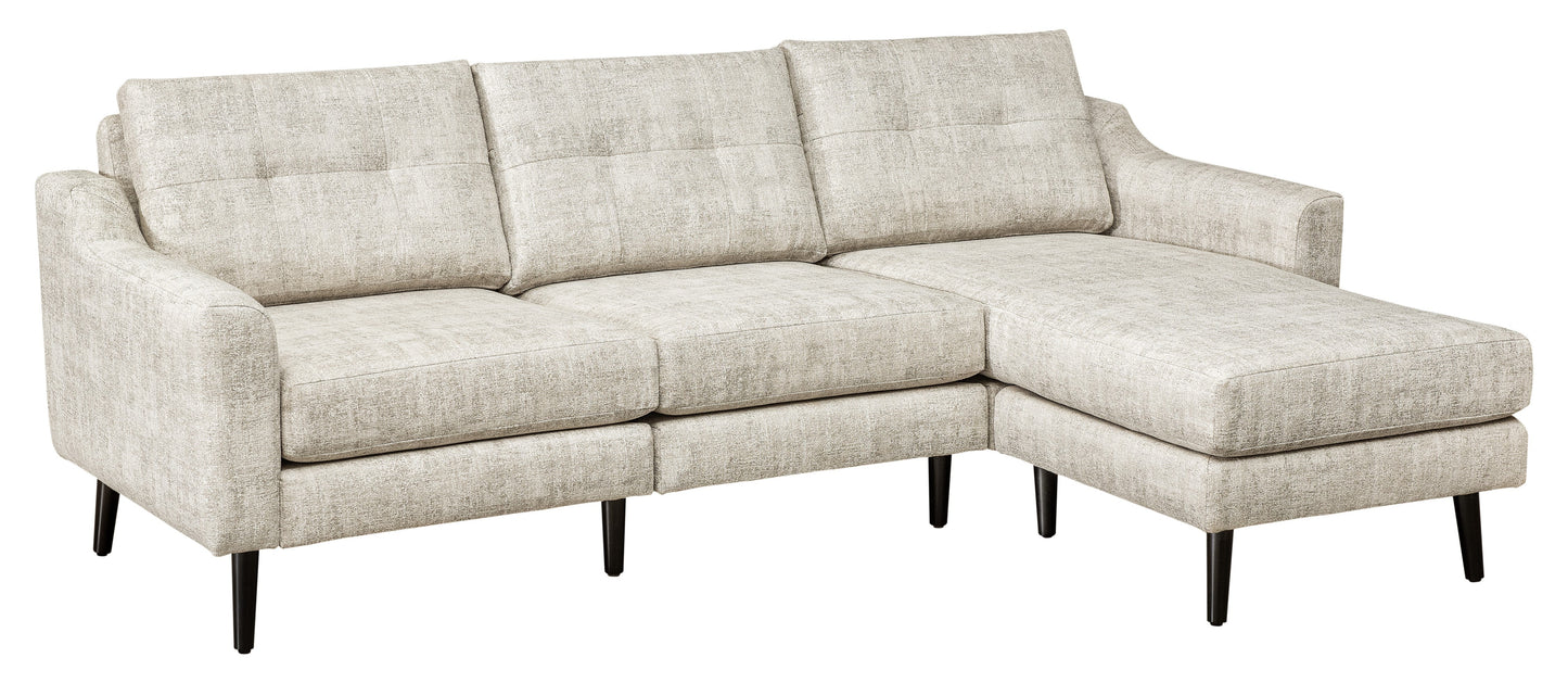 QW Amish Serene Tear Drop Arm Sofa with Chaise - 103J-16-SS-18-SCH-TDA