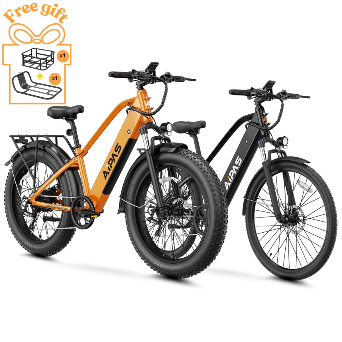 Aipas Ebike Combo Sale M2 + C2 - Aipas-M2orange+C2black