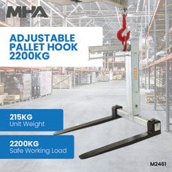 MHA Products Adjustable Pallet Hook 2200kg - Backyard Provider