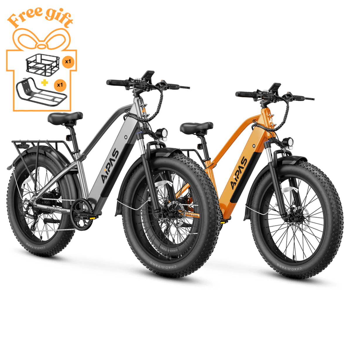 Aipas Ebike Combo Sale M2*2 - Aipas-M2combo-Grey+Orange