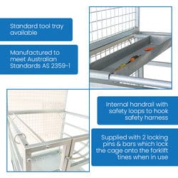 MHA Products Forklift Safety Cage / Work Platform - Backyard Provider