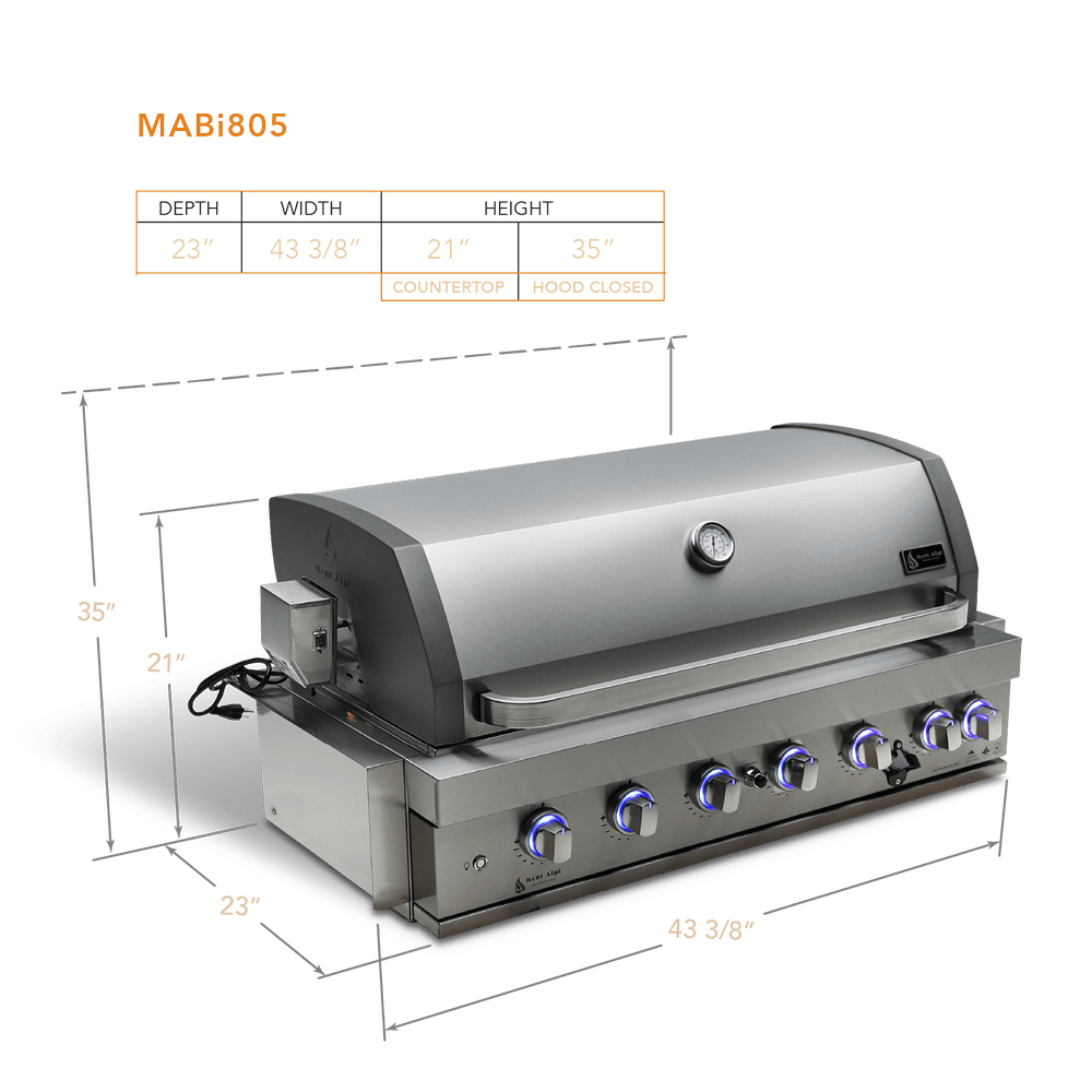 Mont Alpi 44” Built-in Grill - MABi805