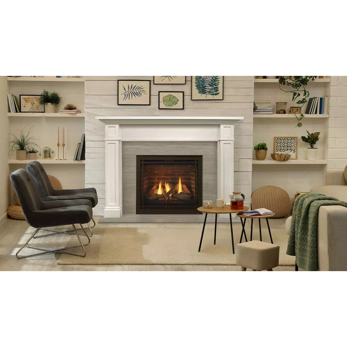 Majestic Quartz Platinum 36" Single-Sided Direct Vent Gas Fireplace with IntelliFire Touch Ignition System - QUARTZPLA36IL