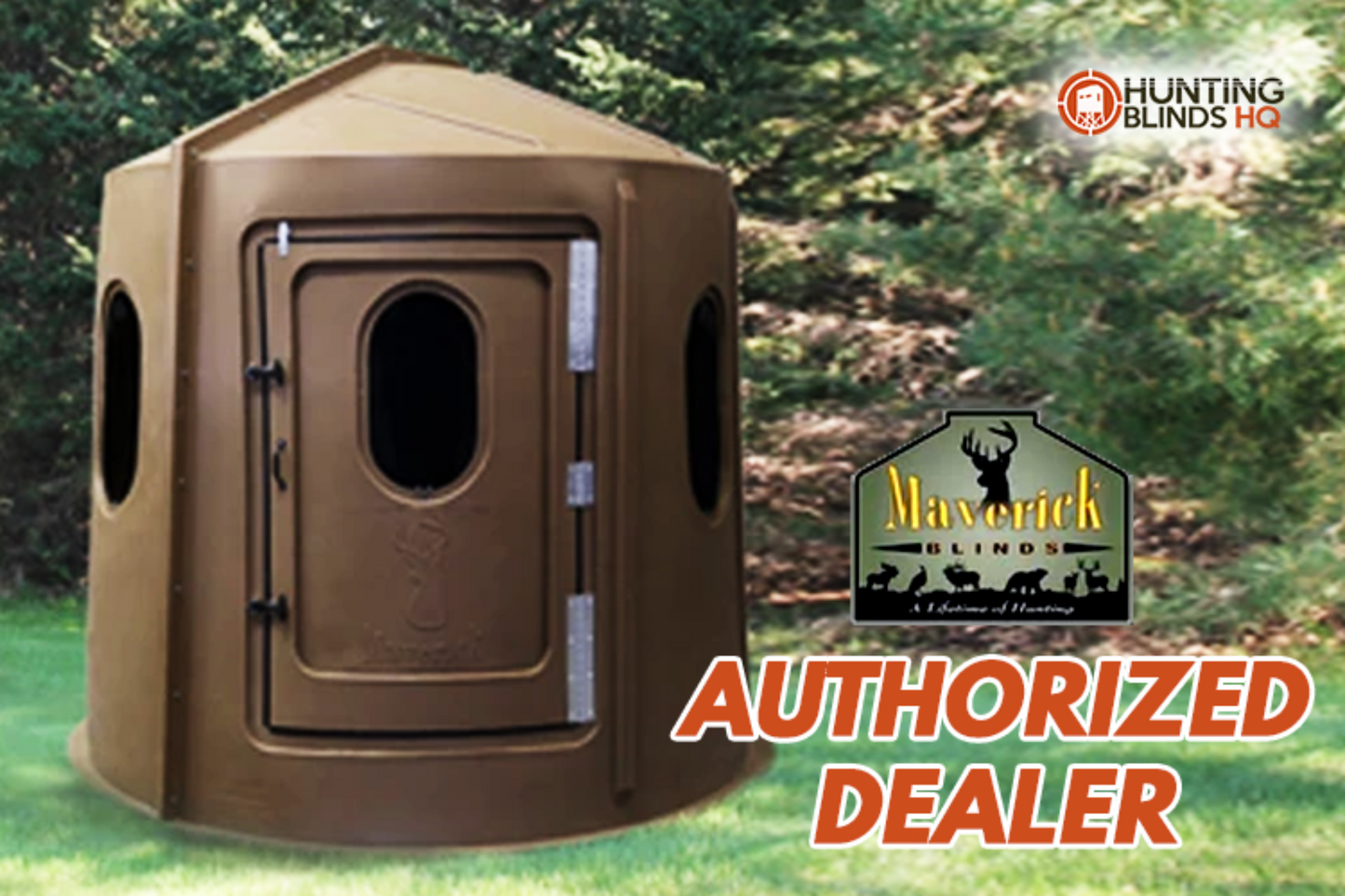 Maverick 5-Shooter GX Deer Blind in Brown with Clear Windows - 00240
