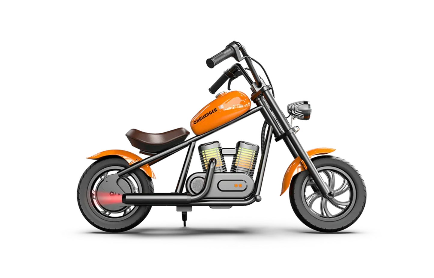 Hyper Gogo Challenger 12 Plus Electric Kids Motorcycle Bluetooth Speaker 21.9V 160W 10 MPH 7.5 Miles - EL-MB07P-ORANGE