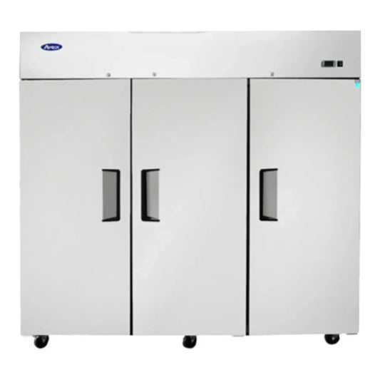 Atosa MBF8006GR 78" Reach-In Top Mount Refrigerator, 3 Three Door, 69.2 Cu.Ft - MBF8006GR