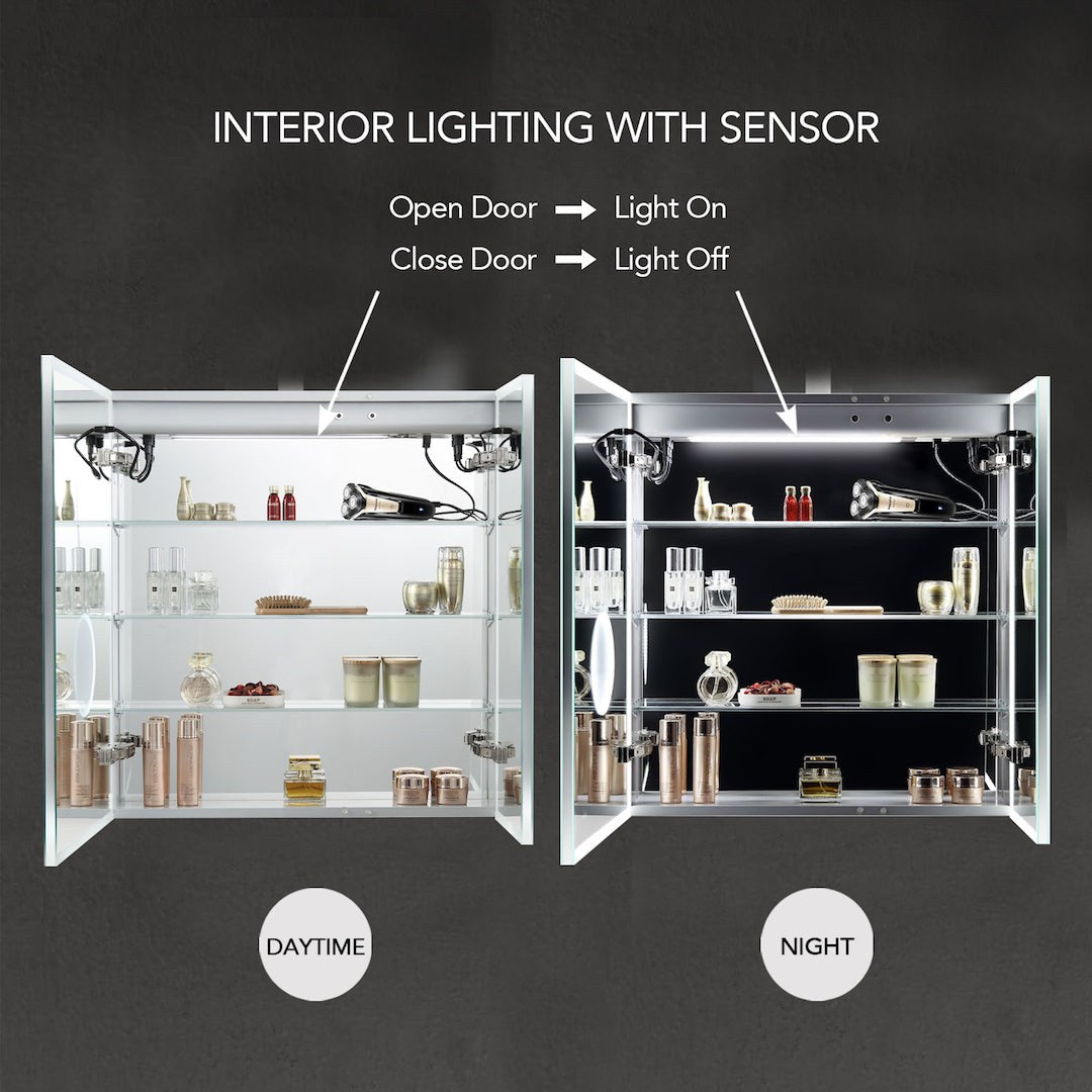 Blossom Sirius – 30 Inches LED Medicine Cabinet with Clock - MCL3 3032