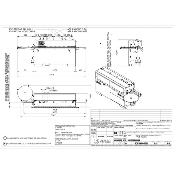 SCM Minimax Edgebander With Pre-Milling & Corner Rounding Single Phase - ME 35ETR