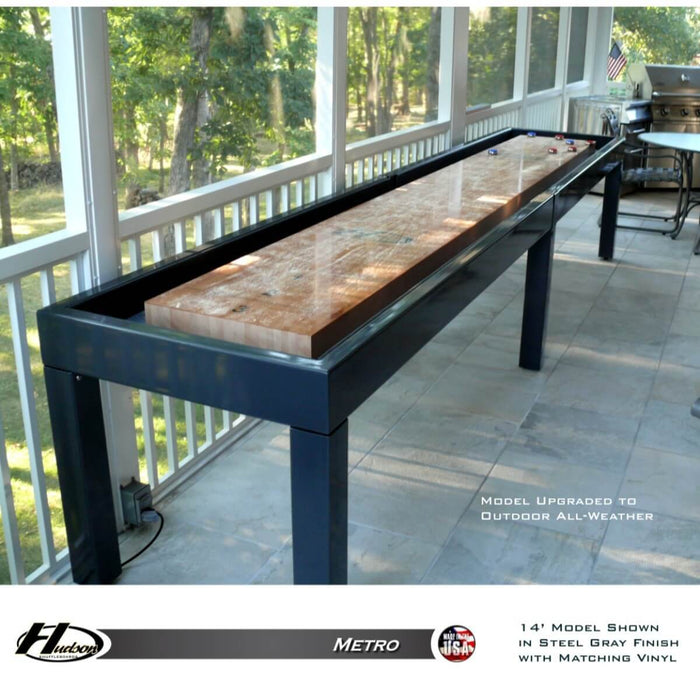 Hudson Metro Shuffleboard Table 9'-22' with Finish Options