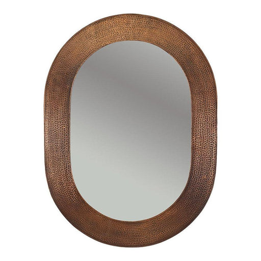 Premier Copper 35 in. Oval Hammered Copper Mirror - MFO3526