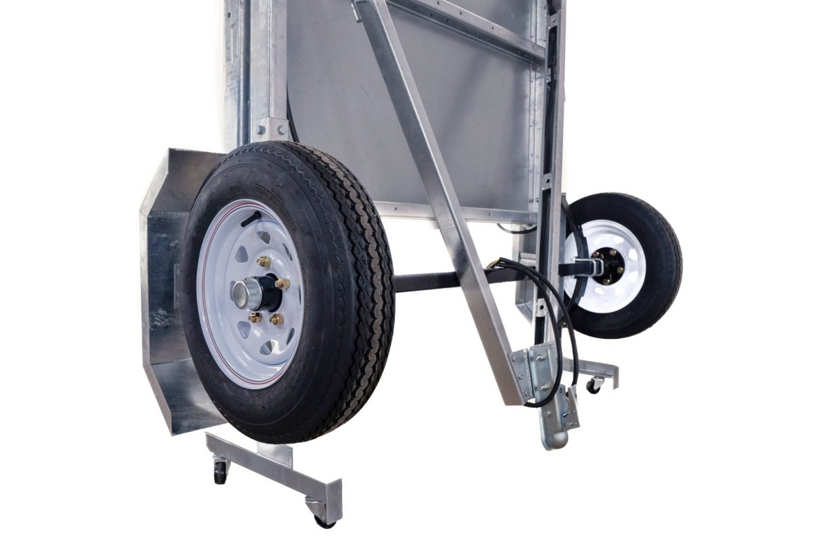 DK2 MFT4X8G Folding Utility Trailer Kit 4 ft. x 8 ft. 1450 lbs. Capacity Galvanized Steel Silver New - MFT4X8G