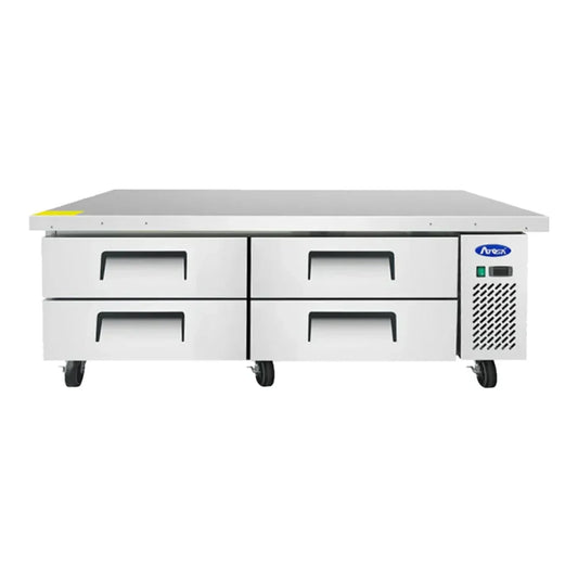 Atosa MGF8453GR 72.4" Four Drawer Refrigerated Chef Base 12.1 Cu.Ft - MGF8453GR