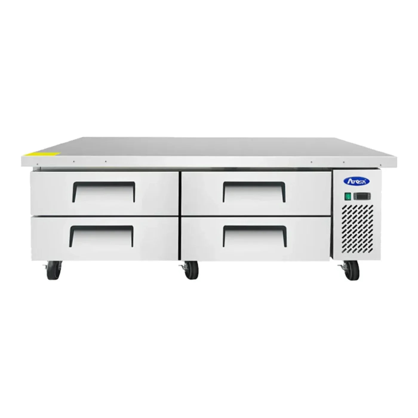 Atosa MGF8453GR 72.4" Four Drawer Refrigerated Chef Base 12.1 Cu.Ft - MGF8453GR