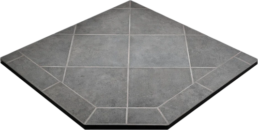 ComfortBilt Corner Hearth Pad 40" x 40" Non Combustible Mill Black/Silver Slate New (Fits all ComfortBilt models) - MILLBLACK-CORNER