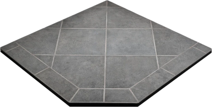 ComfortBilt Corner Hearth Pad 40" x 40" Non Combustible Mill Black/Silver Slate New (Fits all ComfortBilt models) - MILLBLACK-CORNER