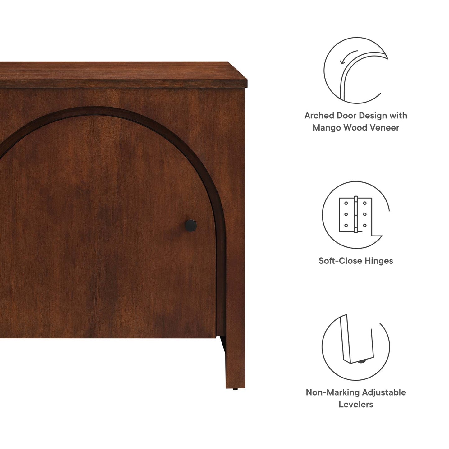 Modway furniture Appia Arched Door Nightstand - MOD-7109-OAK