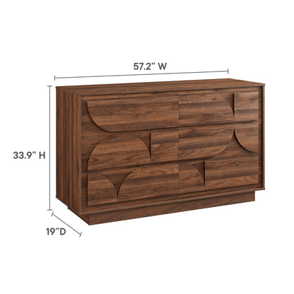 Modway Furniture 6-Drawer Dresser - MOD-7163-WAL