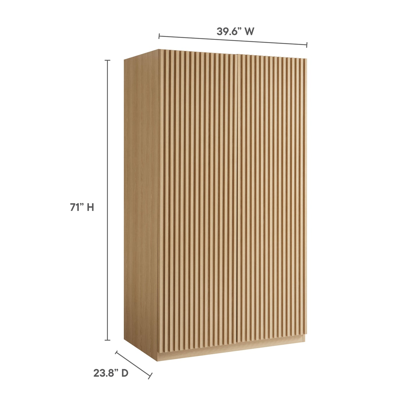 Modway Furniture Render 2-Door Wardrobe Closet - MOD-7182-WAL