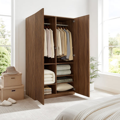 Modway Furniture Render 2-Door Wardrobe Closet - MOD-7182-WAL