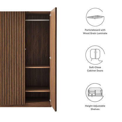 Modway Furniture Render 2-Door Wardrobe Closet - MOD-7182-WAL