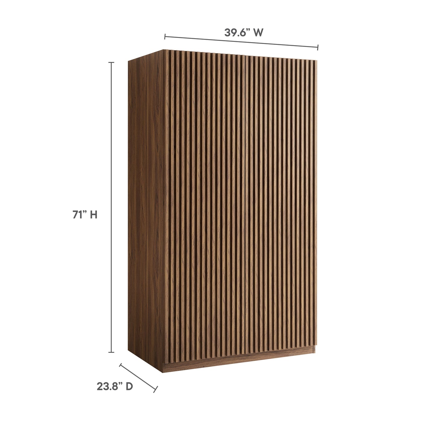 Modway Furniture Render 2-Door Wardrobe Closet - MOD-7182-WAL