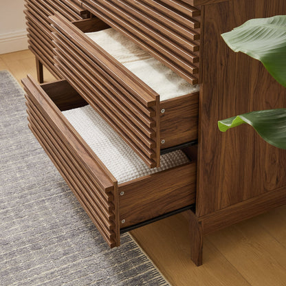 Modway Furniture Render 63” 6-Drawer Dresser - MOD-7200-WAL