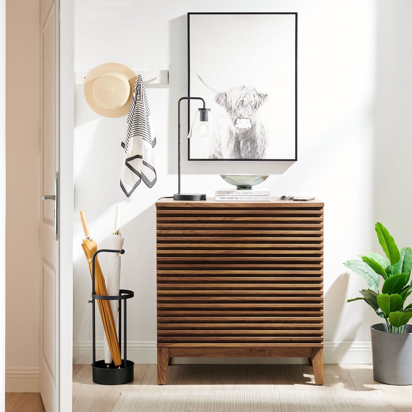 Modway Furniture Render Large 3-Drawer Nightstand - MOD-7201-WAL