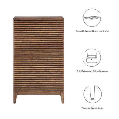 Modway Furniture Render 5-Drawer Chest - MOD-7203-WAL