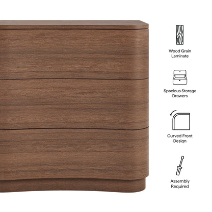 Modway furniture Mirae 3-Drawer Curved Compact Dresser - MOD-7230-BOA