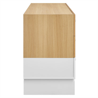 Modway furniture Nolia 6-Drawer Color Block Dresser - MOD-7241-OAK-WHI