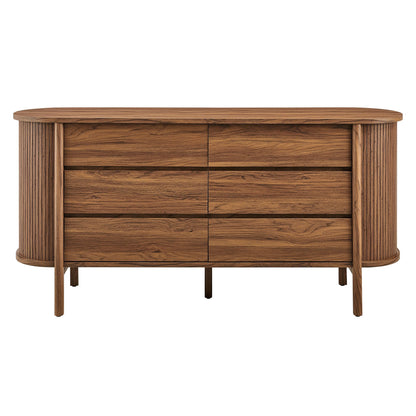 Modway Furniture Cadence 6-Drawer Curved Dresser - MOD-7242-OAK