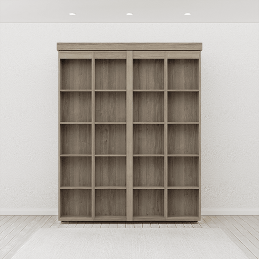 Murphy Bed Depot Monaco Double/Full Size Boaz BiFold Bookcase Murphy Bed - FBM00-BOAZ-INSTOCK-DOUBLE-MONACO