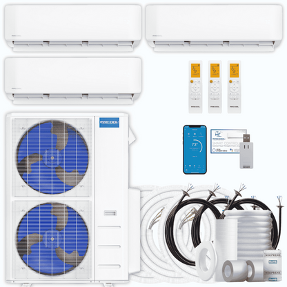 MRCOOL DIY 5th Gen 3-Zone 48,000 BTU Ductless Mini Split Air Conditioner & Heat Pump with Pre-Charged Line Sets (12K+18K+18K),  - DIYM348HP