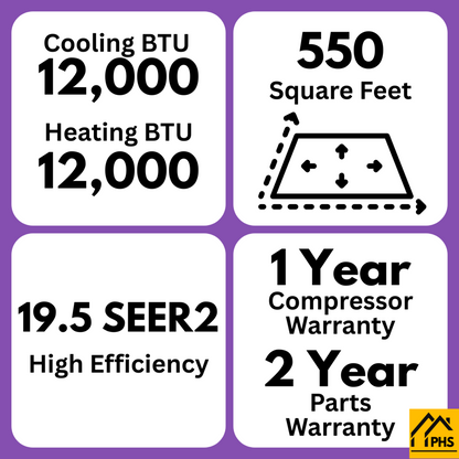 MRCOOL DIY 5th Gen EasyPro 12,000 BTU Single Zone Mini Split Complete System 115V with 16 ft. DIY Quick Connect Line Set and DIYPRO Cable,  - EZPRO-12-HP-11516D-O