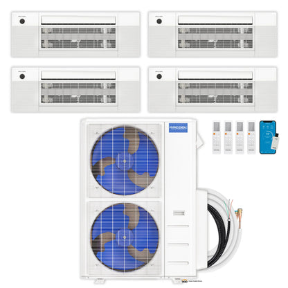 MRCOOL DIY 5th Gen Mini Split - 4-Zone 48,000 BTU Ductless Air Conditioner and Heat Pump Condenser with 18K + 12K + 6K + 6K Ceiling Cassette Air Handlers - DIY5-4ZC-48HP-18K12K6K6K