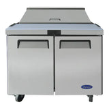 Atosa MSF3610GR 36.32" Refrigerated Standard Top Sandwich Prep Table 8.7 Cu. Ft - MSF3610GR
