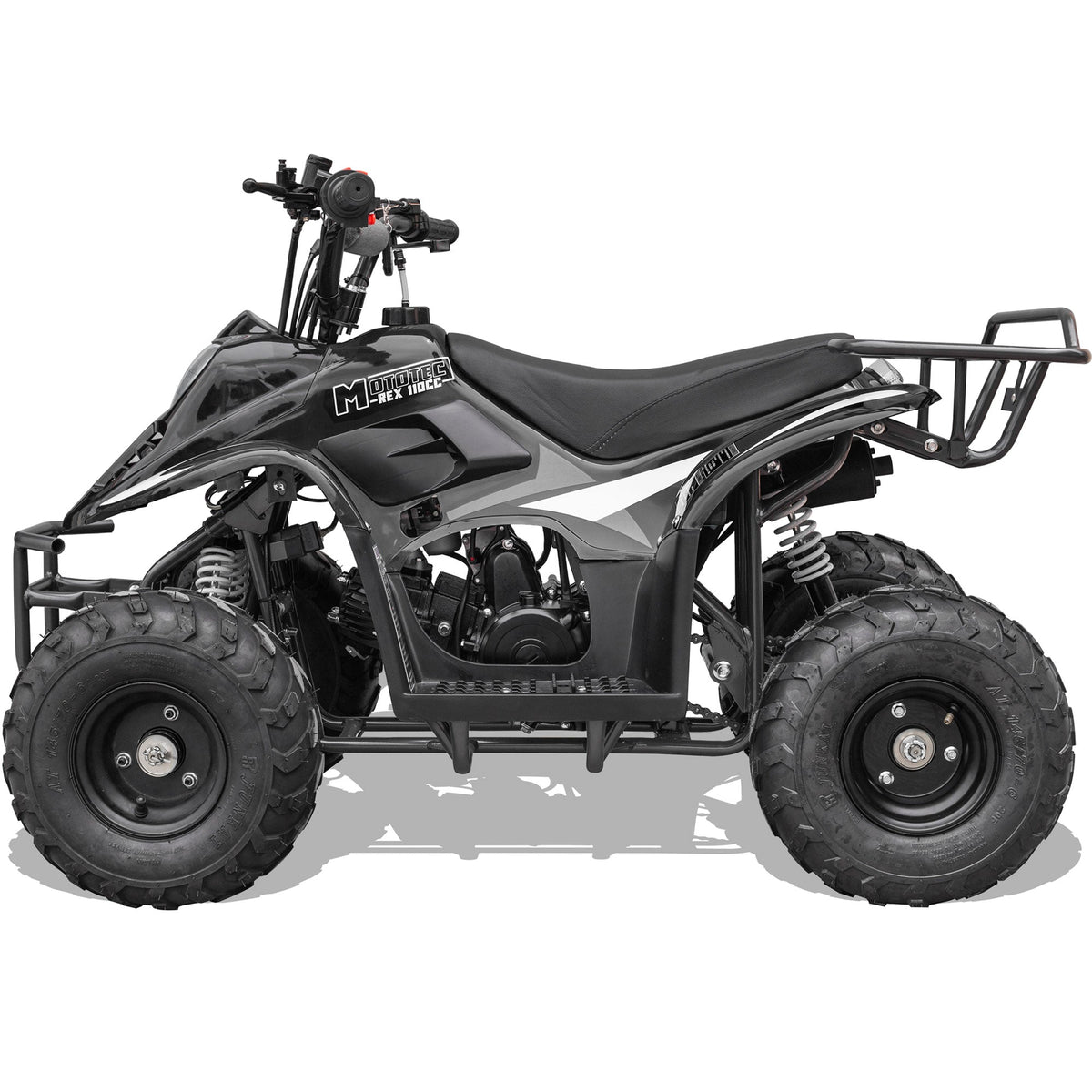 MotoTec Rex 110cc 4-Stroke Kids Gas ATV Black