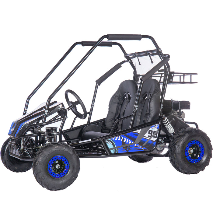 MotoTec Mud Monster XL 212cc 2 Seat Go Kart Full Suspension Blue - MT-GK-Mud-XL-212cc_Blue