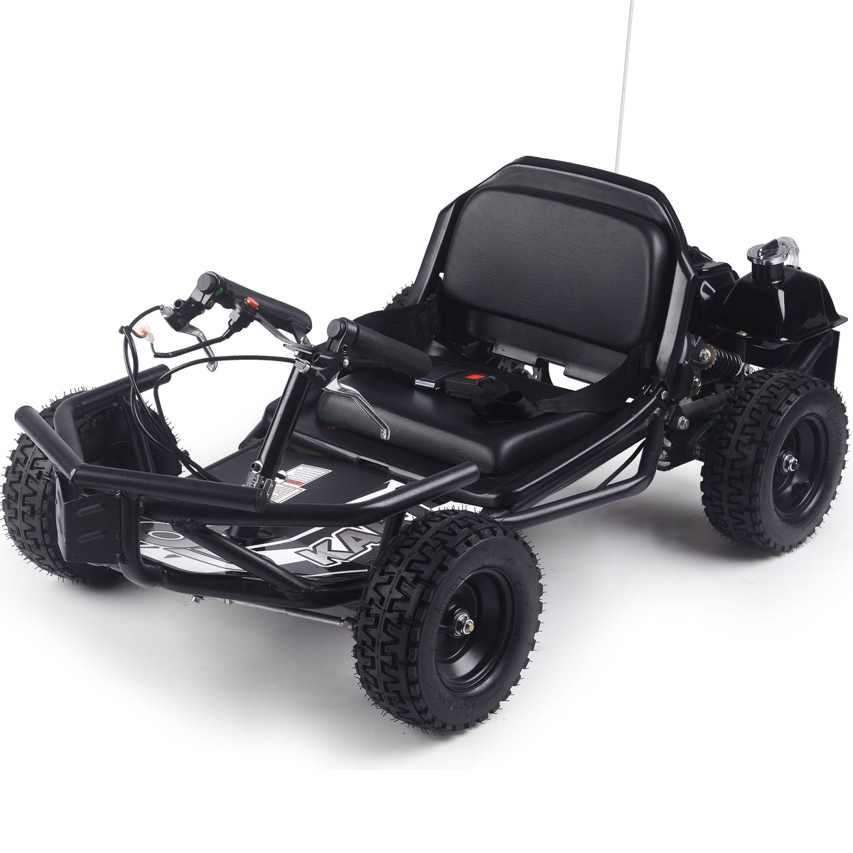 MotoTec Sandman Kids Gas Powered 52cc Go Kart Black