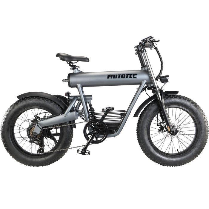 MotoTec Roadster 48V/15Ah 500W Fat Tire Electric Bike MT-Roadster-48v-500w