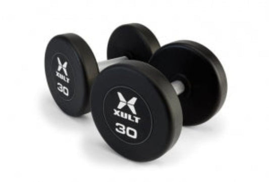 Johnson Health Tech XULT Urethane Multi-Sided Dumbbells - XULT Urethane Multi-Sided Dumbbell Pair, Black Plus, 100 lb. - XT-100URE-MTI-P