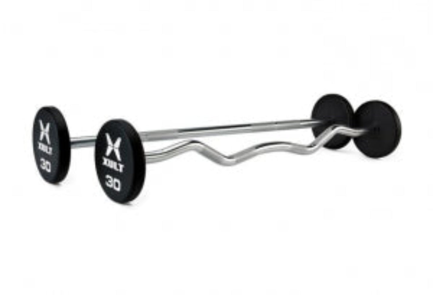 Johnson Health Tech XULT Urethane Straight Barbells - XULT Urethane Straight Barbell, Black Plus, 80 lb. - XT-080URE-BBST-P