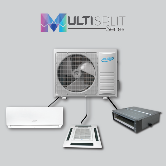 Air-Con 2 Zone 18000 BTU 22 SEER 230v Multi Split Air Conditioner - AMSCI4H4S18-2ZONE