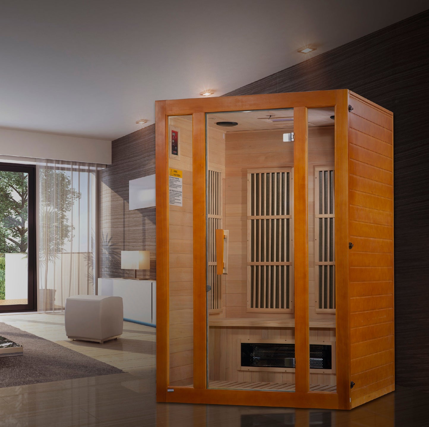 Golden Designs "Aspen" Dual Tech 2 person Low EMF FAR IR Sauna - MX-J206-02S