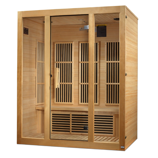 Golden Designs "Bellevue" 3 Person Near Zero EMF FAR IR Sauna  - MX-J306-01-ZF
