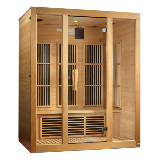 Golden Designs "Bellevue" 3 Person Near Zero EMF FAR IR Sauna  - MX-J306-01-ZF