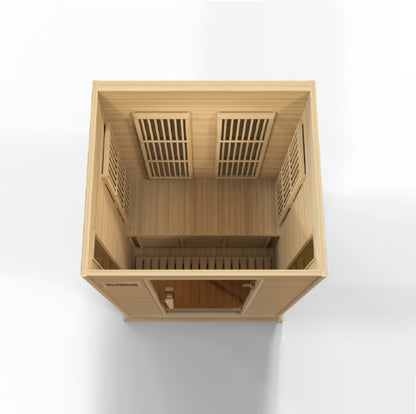 Golden Designs 2 Person Low EMF FAR IR Sauna  - MX-K206-01 Hemlock