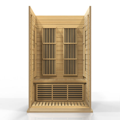 Golden Designs 2 Person Low EMF FAR IR Sauna  - MX-K206-01 Hemlock
