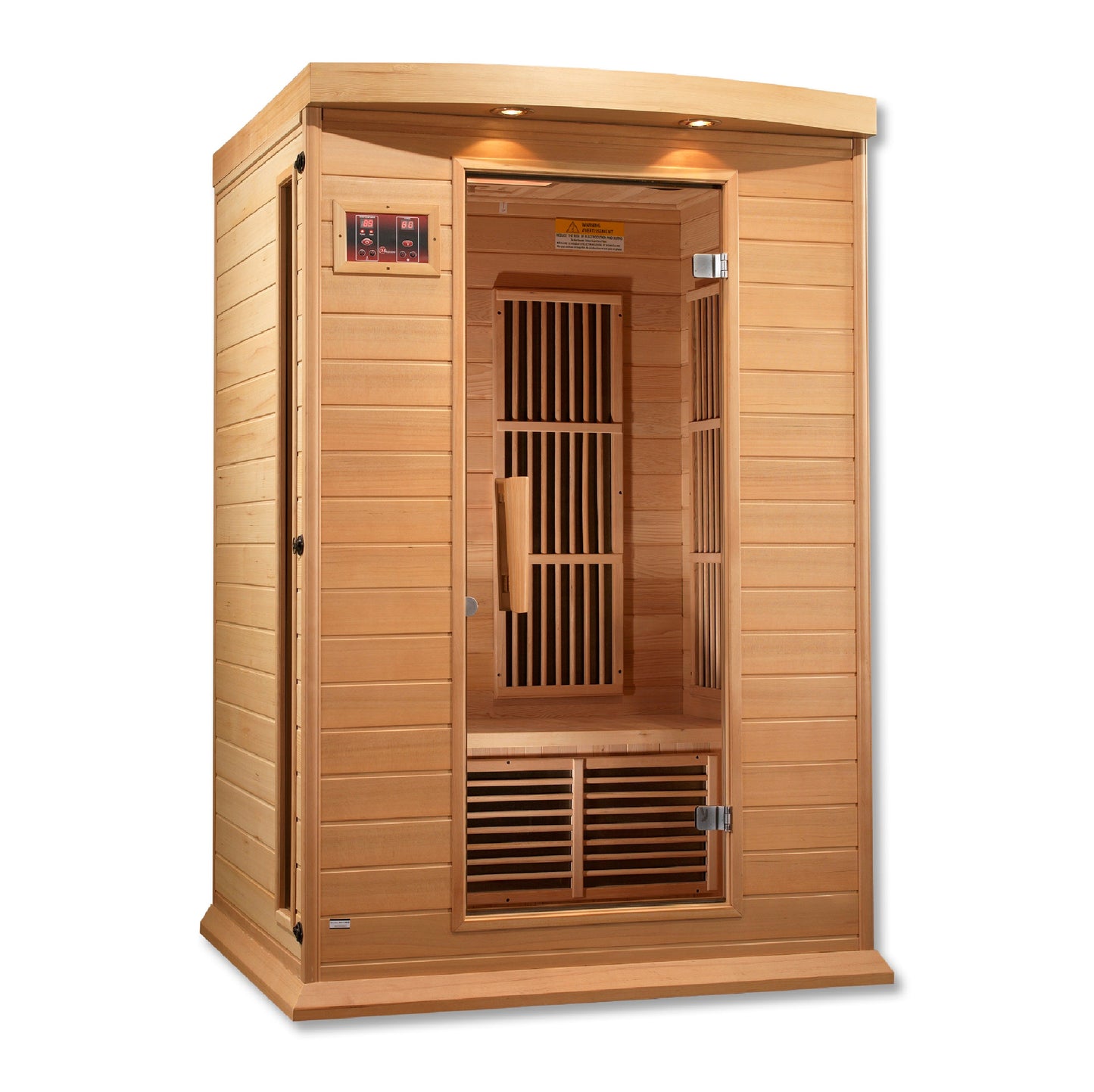 Golden Designs 2 Person Low EMF FAR IR Sauna  - MX-K206-01 Hemlock