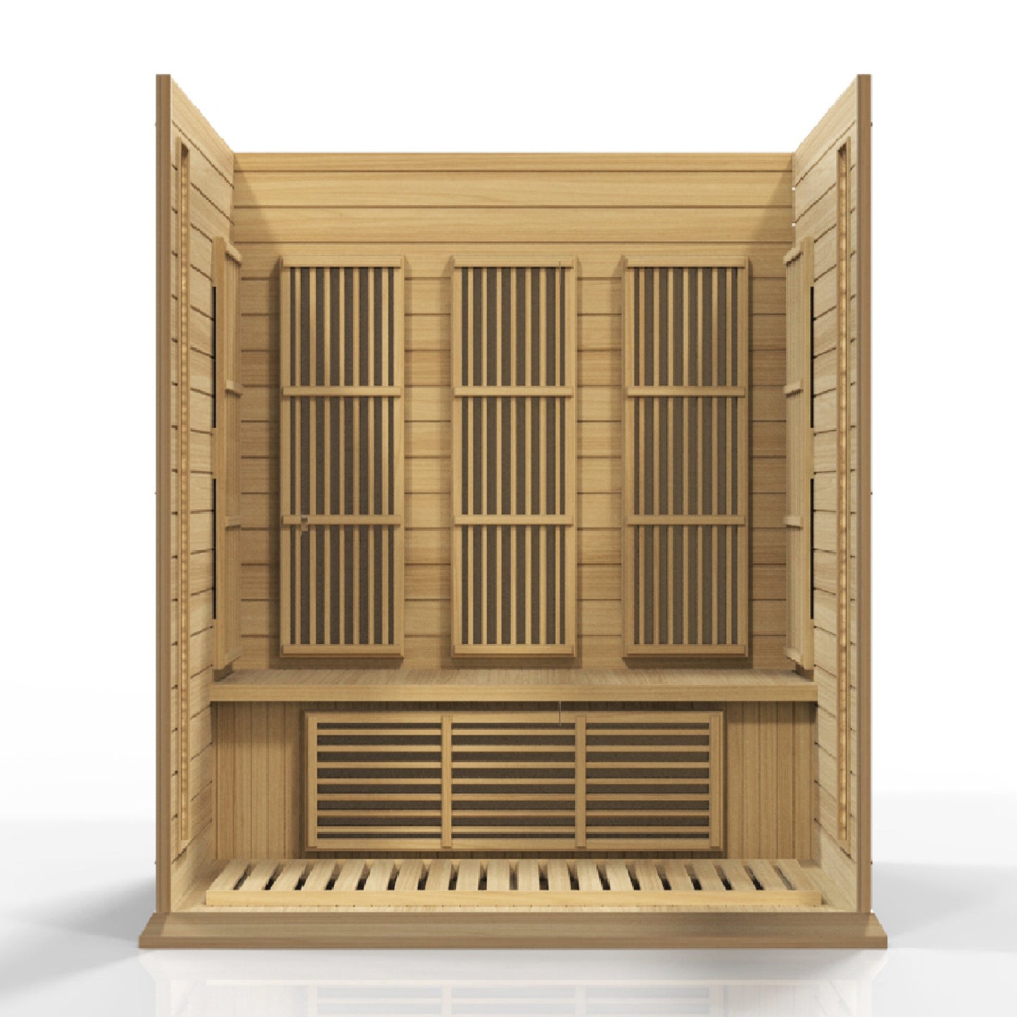 Golden Designs 3 Person Low EMF FAR IR Sauna  - MX-K306-01 Hemlock